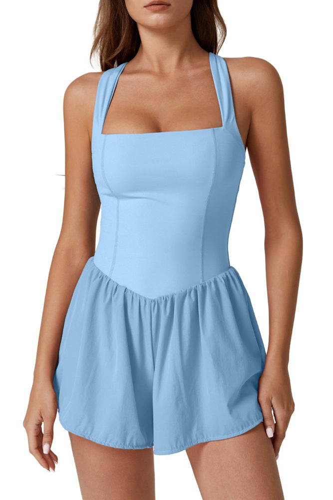 Comfy Sleeveless Halter Romper