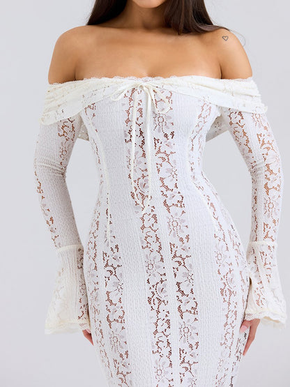 Sexy Off Shoulder Lace Mermaid Dress