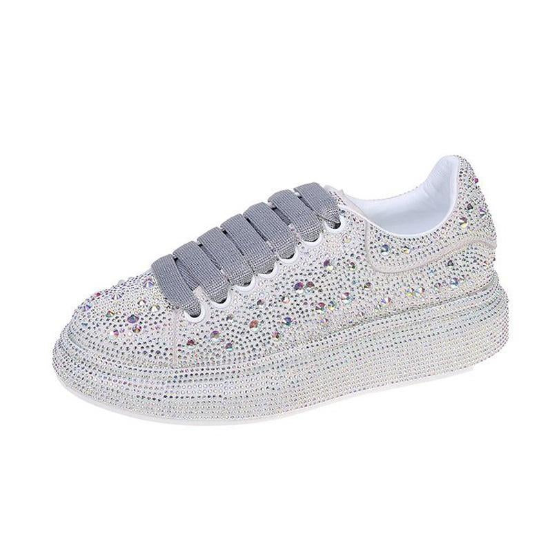 Rhinestone Sparkle Platform Sports Casual Shoes Women's Sneakers