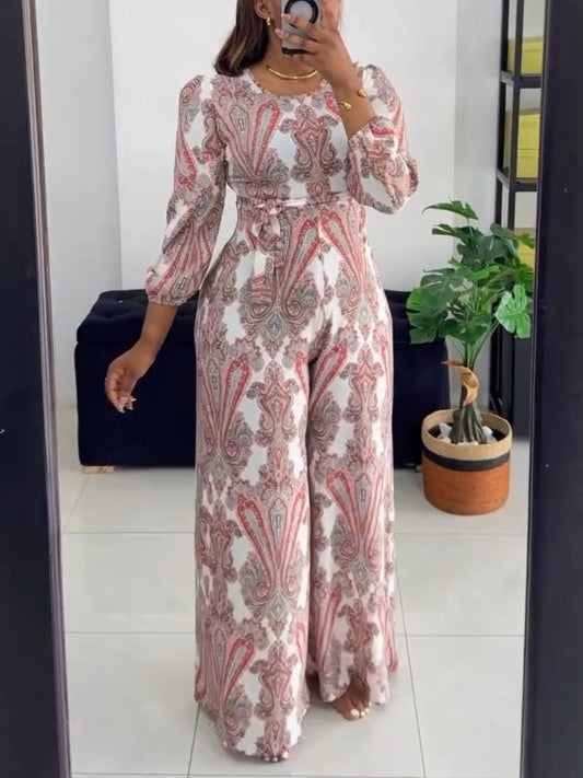 Fashionable And Comfortable Slim-fit Printed Jumpsuit